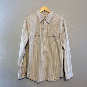 Levi's Gray Patterned Pearl Snap Shirt
